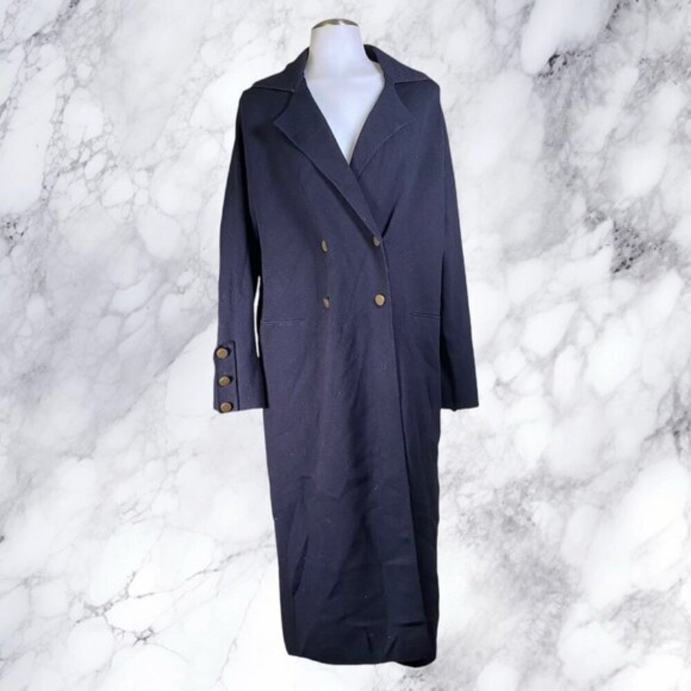 Zara Knit Collection Double Breasted Oversized Coat